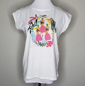 Hawaiian Pineapple Embroider Top